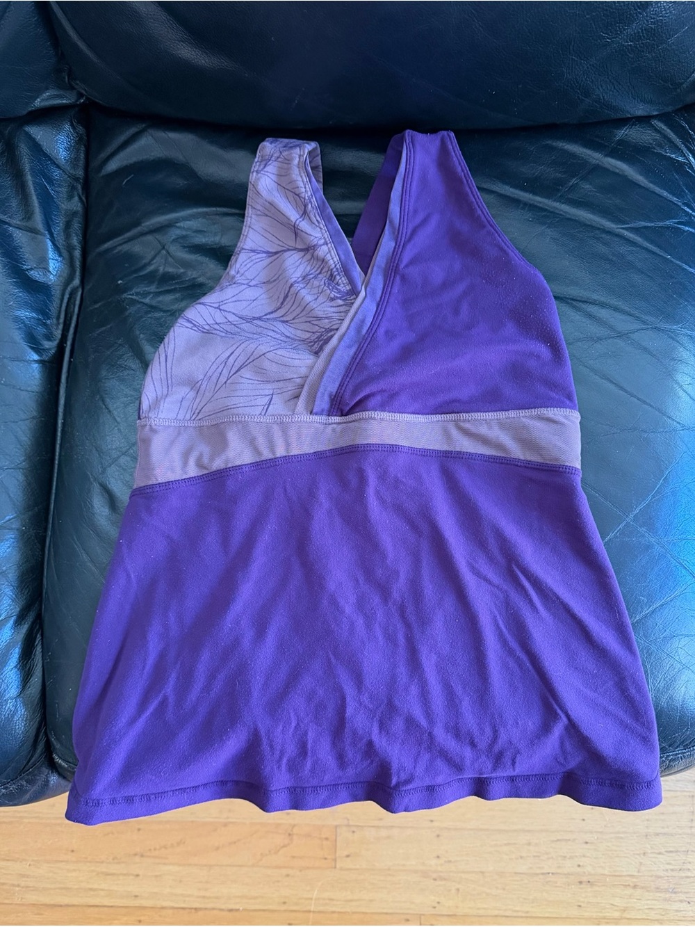 lululemon athletica Purple V-Neck Built-In Bra Tankini Top
